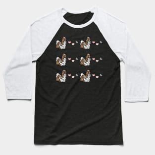 shih tzu dog pattern Baseball T-Shirt